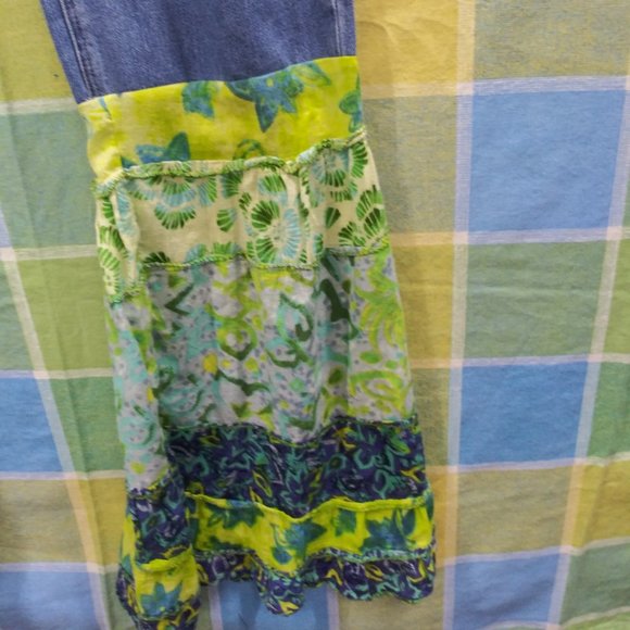 2252 Jeaniemade Size 14 American Eagle Mom Jean Bell-Bottoms - Picture 2 of 6